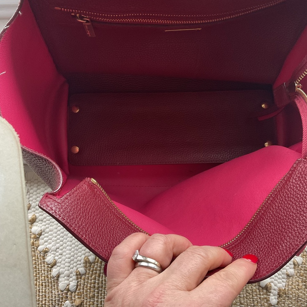 Salvatore Ferragamo Burgundy Leather Tote - Picture 12 of 16